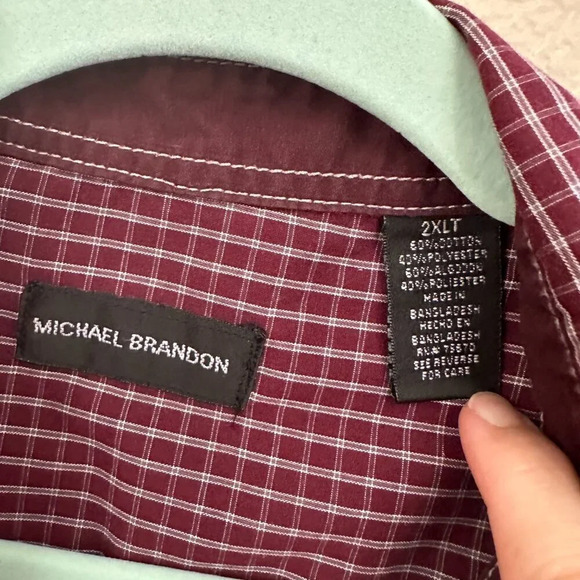 Michael Brandon Long Sleeve Dress Shirt  Size‎ 2XLT - Picture 3 of 8